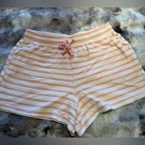 Old Navy Pink and White Striped Athletic Shorts